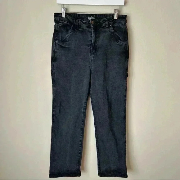 Hell Bunny Denim - Hell Bunny Black Wash Carpenter Denim Baggy Jeans Women’s Size XL 34 Waist